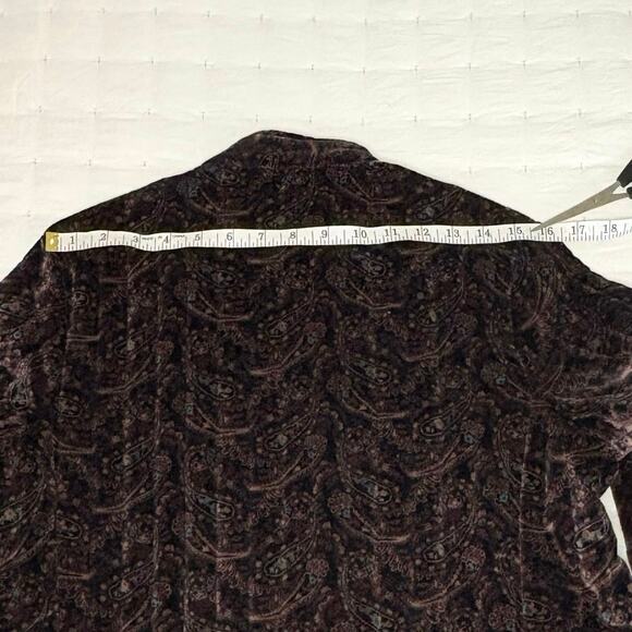 VTG Sun 'n Sand Quilted Velvet Paisley Jacket Women's M | Black | EUC - Picture 11 of 12